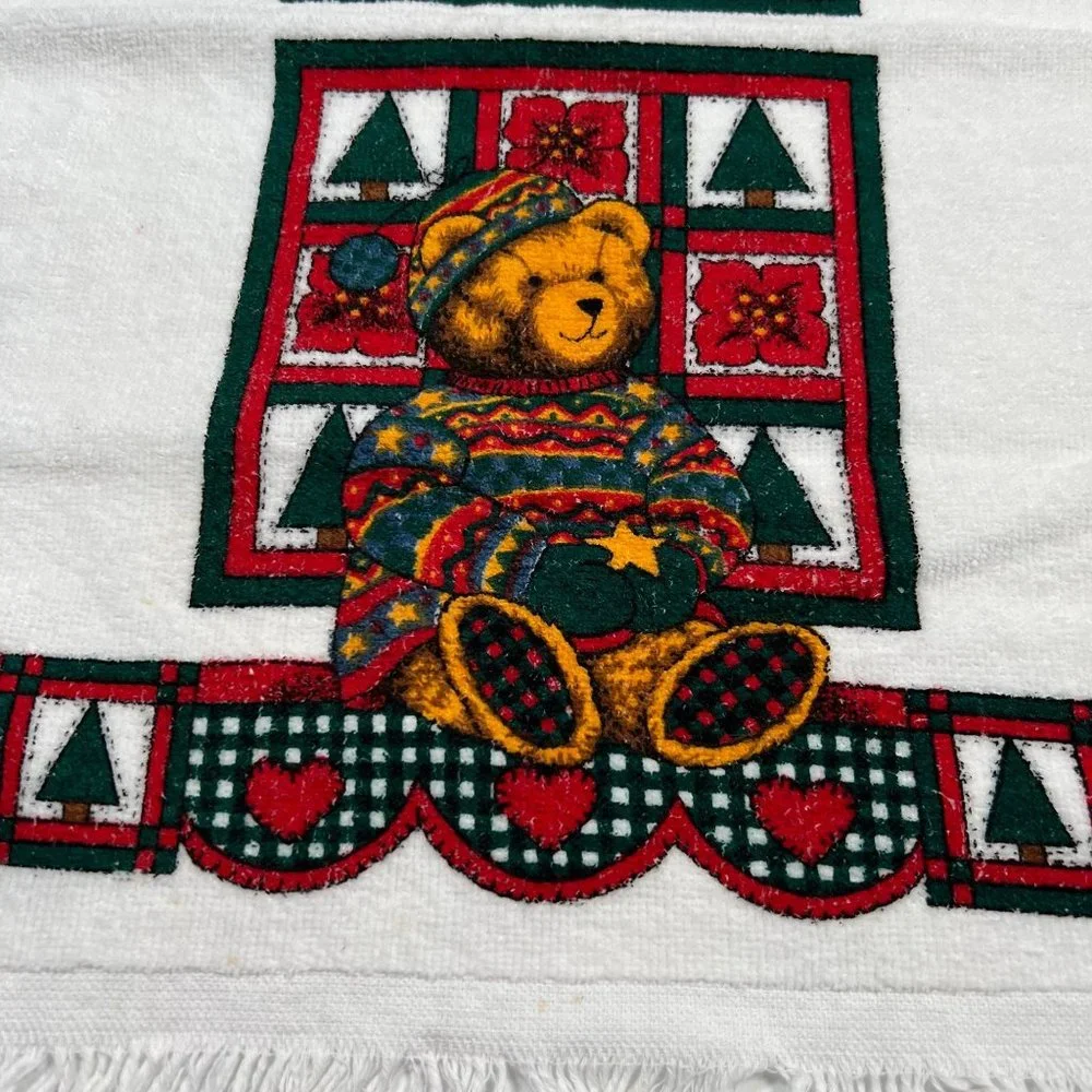 Revere Mills Teddy Bear Christmas Towel 14